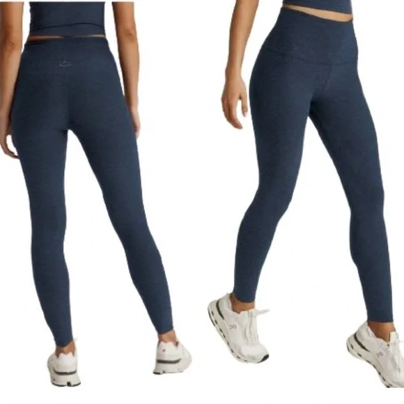 Beyond Yoga Spacedye Caught In The Midi High Waisted Leggings SD3243 Teal L NWT - Picture 8 of 9